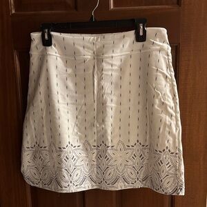 Athleta White/Gray/Taupe Skort, Size Medium Tall